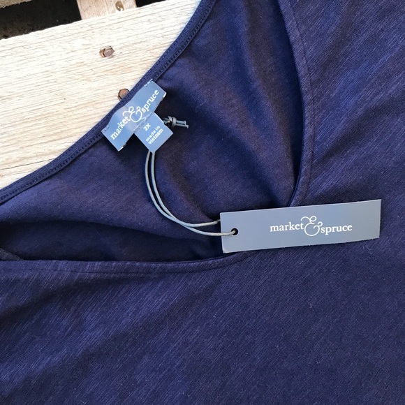 Stitch Fix Market & Spruce Navy Top 2x - Picture 2 of 4